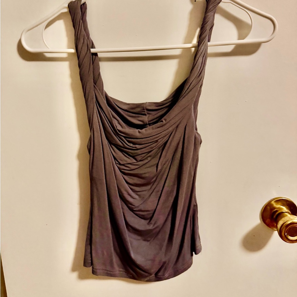 NWOT - Rouched Grey Tank Top - Picture 8 of 9